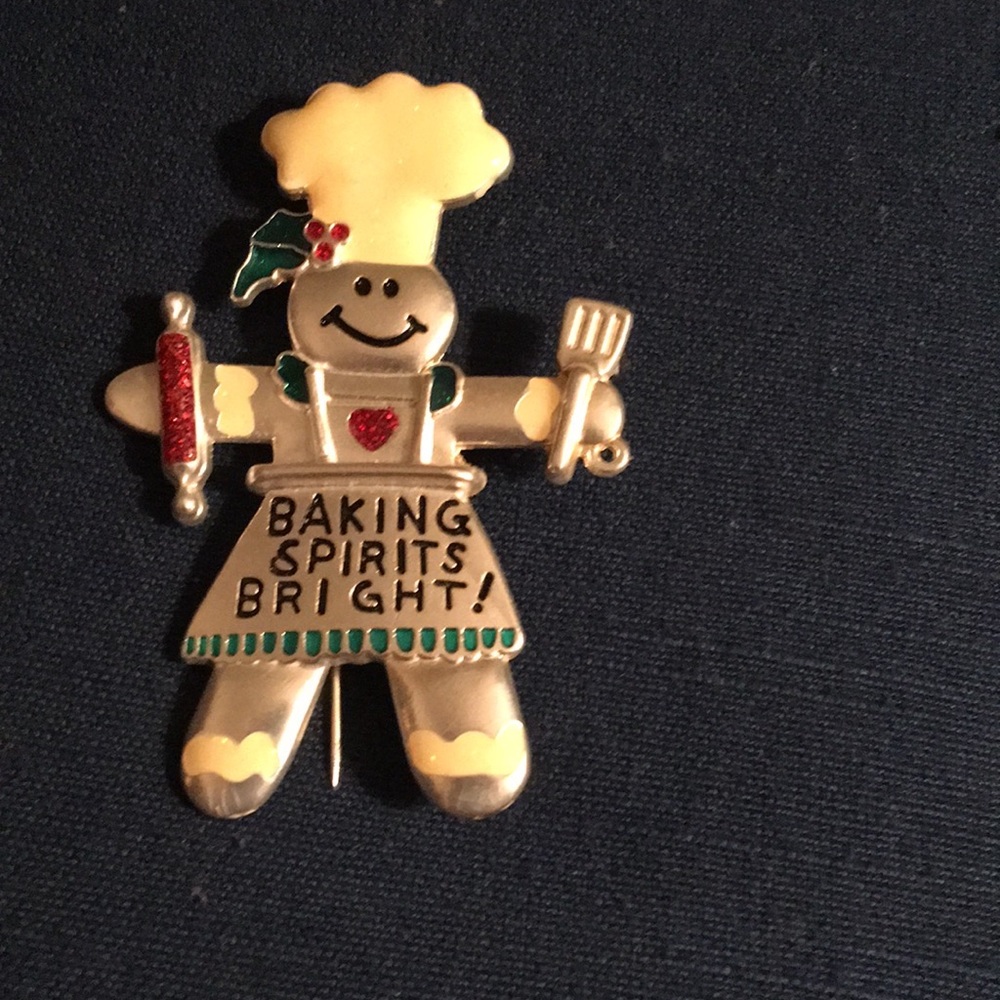 Christmas  Baker Brooch